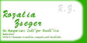 rozalia zseger business card